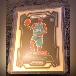 Brandon Miller 2023-24 Panini Prizm Basketball Rookie Card-Hornets RC